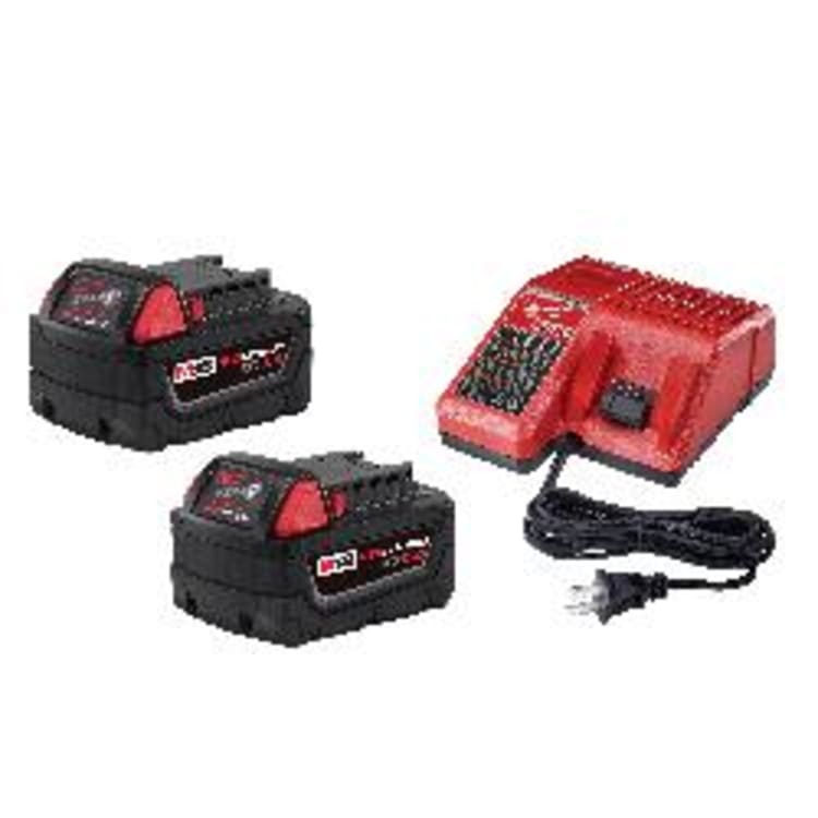 Milwaukee® 48-59-1850P Starter Kit, 5 Ah Lithium-Ion Battery, 120 V Charge, For Use With Milwaukee® M18™ Products