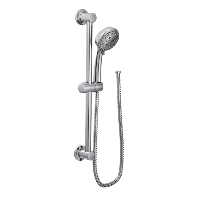 Moen® 3669EP Hand Shower, (4) 4 in Dia Shower Head, 2 gpm, 69 in L Hose, Slide Bar: Yes, Chrome Plated, Import