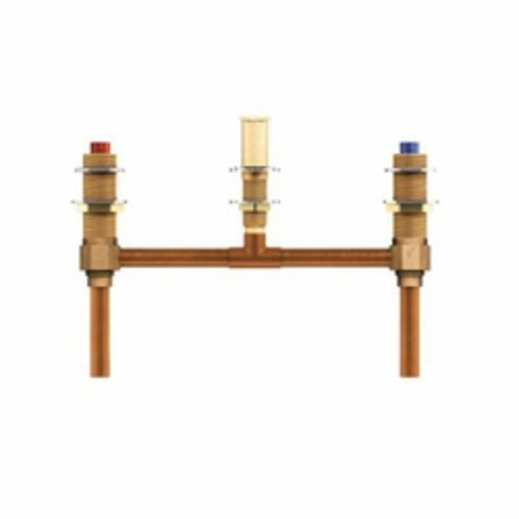 Moen® 4796 Fixed Roman Tub High Flow Rough-In Valve, 1/2 in CC Inlet x 1/2 in CC Outlet, 45 psi, 16 gpm, Metal Body, Domestic