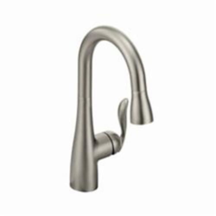 Moen® 5995SRS Arbor® Bar Faucet, 1.5 gpm, Spot Resist® Stainless Steel, 1 Handle, Domestic