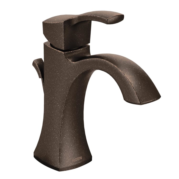 Moen® 6903ORB Centerset Bathroom Faucet, Voss™, 1.5 gpm Flow Rate, 4.68 in H Spout, 1 Handle, Metal Pop-Up Drain, 1 Faucet Hole, Oil Rubbed Bronze, Function: Traditional