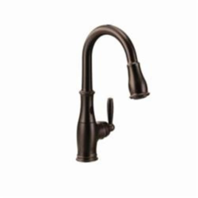 Moen® 7185EORB 7185EC Brantford™ Kitchen Faucet, 1.5 gpm Flow Rate, Oil Rubbed Bronze, 1 Handles, 1/3 Faucet Holes, Function: Traditional, Domestic