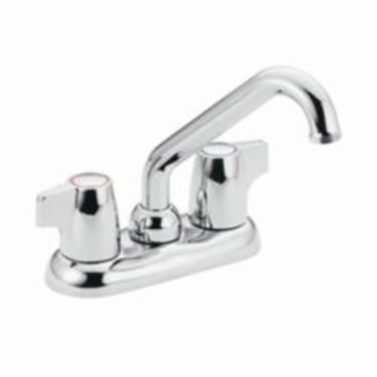 Moen® 74998 Chateau® Centerset Laundry Faucet, 2.2 gpm, 4 in Center, 2 Handles, Chrome Plated, Import