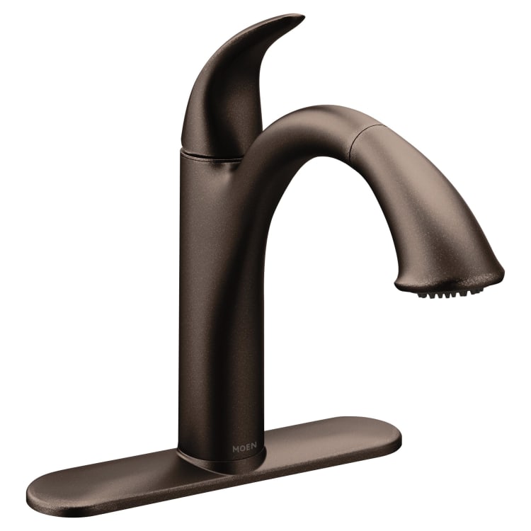 Moen® 7545ORB Kitchen Faucet, Camerist®, 1.5 gpm Flow Rate, 120 deg Spout, Oil Rubbed Bronze, 1 Handle, 1/3 Faucet Holes, Domestic