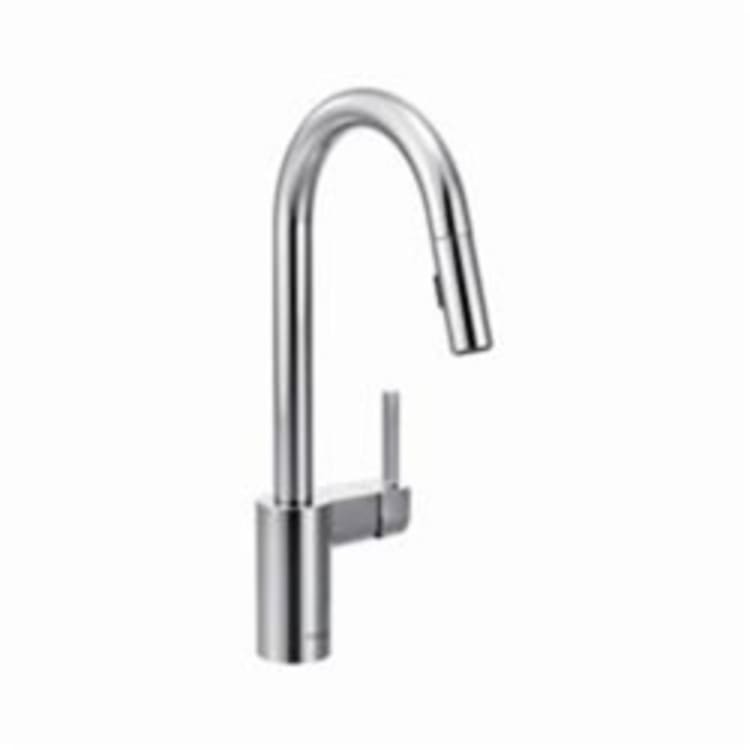 Moen® 7565 Align™ Kitchen Faucet, 1.5 gpm, 1/3 Faucet Holes, Chrome Plated, 1 Handle, Domestic