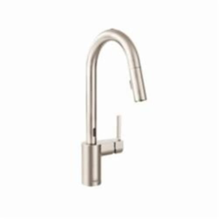 Moen® 7565ESRS Align™ Pull-Down Kitchen Faucet, 1.5 gpm Flow Rate, Spot Resist® Stainless Steel, 1 Handles, 1/3 Faucet Holes, Function: Traditional, Domestic