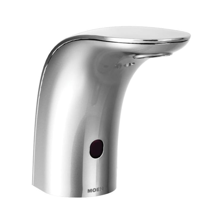 Moen® 8553 M-POWER™ Hand-Free Lavatory Faucet, 0.5 gpm, Chrome Plated, Battery, Domestic