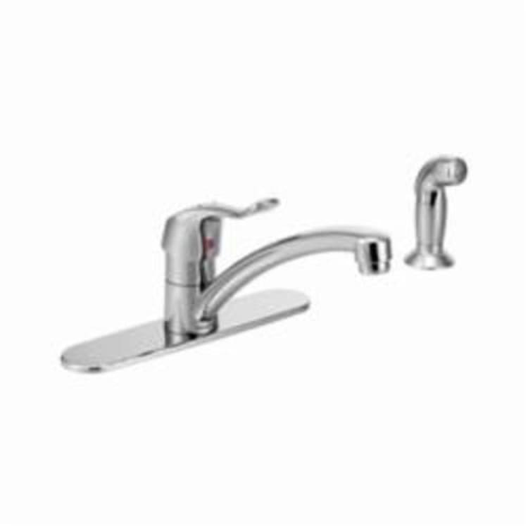 Moen® 8707 M-DURA™ Heavy Duty Kitchen Faucet, 1.5 gpm, 1 Handle, Chrome Plated, Import