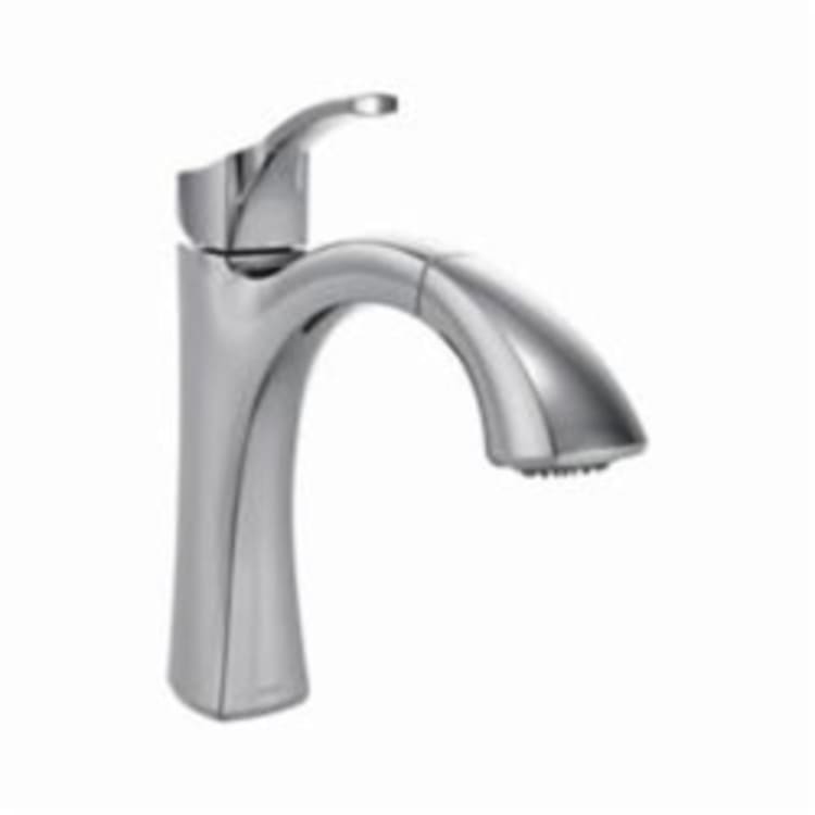 Moen® 9125C Kitchen Faucet, Voss™, Pull-Out Spout, Polished Chrome, 1 Handle, 1 Faucet Hole, Domestic