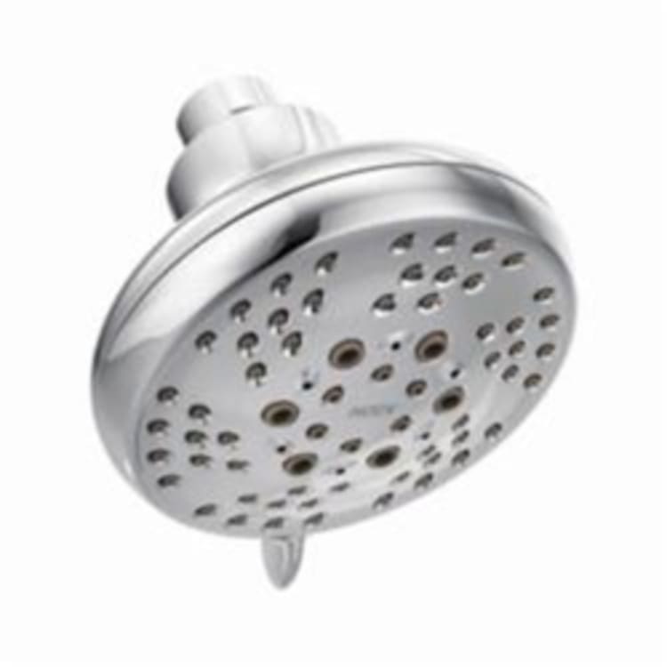 Moen® CL26500 Standard Shower Head, 2.5 gpm, 5 Sprays, Wall Mount, 4 x 3-11/16 in Head, Import