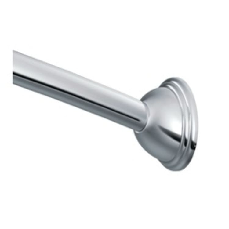 Moen® CSR2160CH Adjustable Curved Shower Rod, 1 in Dia x 5 ft L Rod/Track, 304 Stainless Steel, Chrome Plated, Import