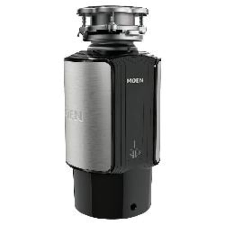 Moen® GXL1000C GX Series Continuous Feed Garbage Disposal, 1-1/2 in Drain, 1 hp, 115 VAC, 2800 rpm Grinding, Import