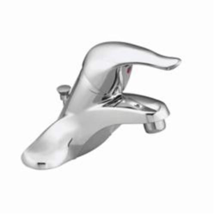 Moen® L64620 Chateau® Centerset Bathroom Faucet, 1.5 gpm, 2 in H Spout, 4 in Center, Chrome Plated, 1 Handle, Pop-Up Drain, Domestic