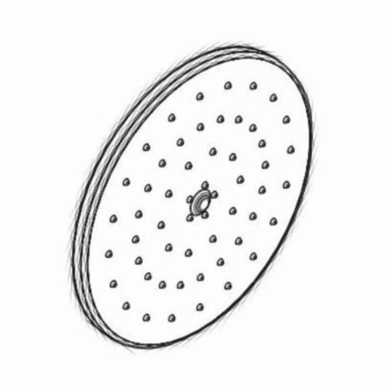 Moen® S112BN Raincan Shower Head, Weymouth™, 2.5 gpm, 1 Spray, Wall Mount, 10 x 2-7/3 in Head, Domestic