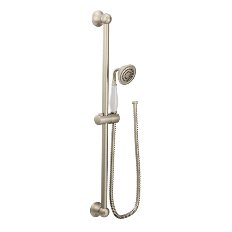 Moen® S12107EPBN Hand Shower, Weymouth™, 3 in Dia 1 Shower Head, 2 gpm, 69 in L Hose, Brushed Nickel, Import