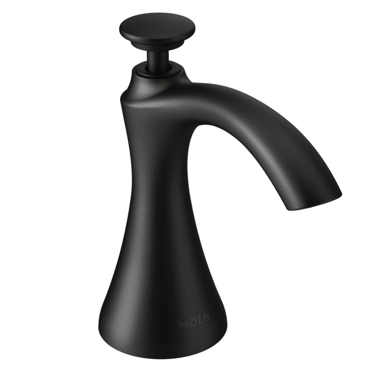 Moen® S3946BL Traditional™ Transitional Soap Dispenser, 18 oz Bottle Capacity, Deck Mount, Metal, Import