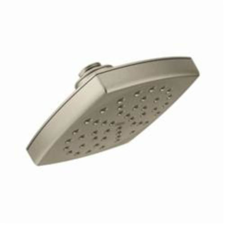 Moen® S6365BN Multifunction Raincan Shower Head, Voss™, 2.5 gpm, 1 Spray, Arm Mount, 6 x 2-5/8 in Head, Import