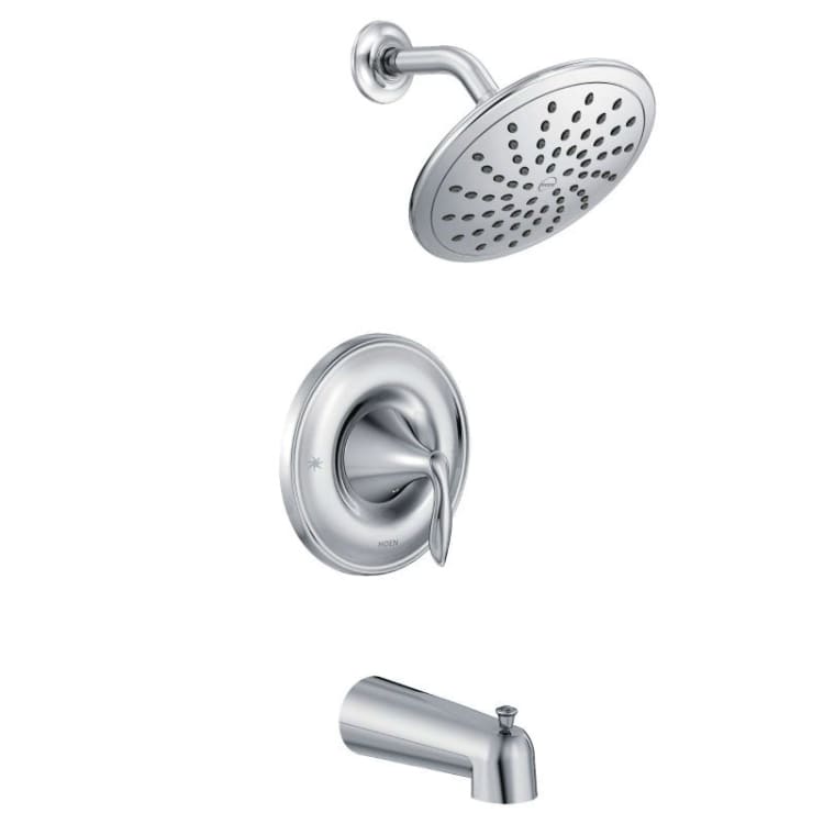 Moen® T2233EP Eva™ Posi-Temp® Tub and Shower Trim, 1.75 gpm Shower, Chrome Plated