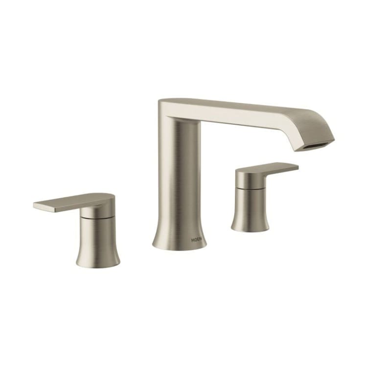 Moen® T908BN Roman Tub Faucet, Genta™, 10 in Center, Brushed Nickel, 2 Handles, Domestic