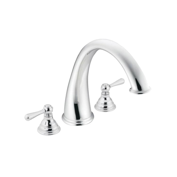 Moen® T920 Roman Tub Faucet, Kingsley®, 10 in Center, Polished Chrome, 2 Handles, Function: Traditional, Domestic