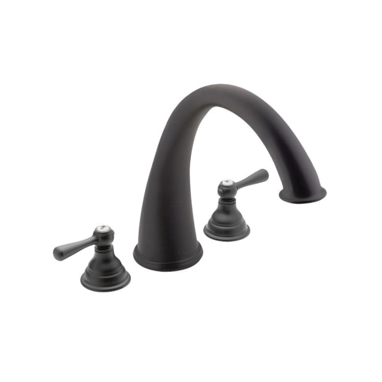 Moen® T920WR Kingsley® Roman Tub Faucet, 10 in Center, Wrought Iron, 2 Handles, Function: Traditional, Domestic