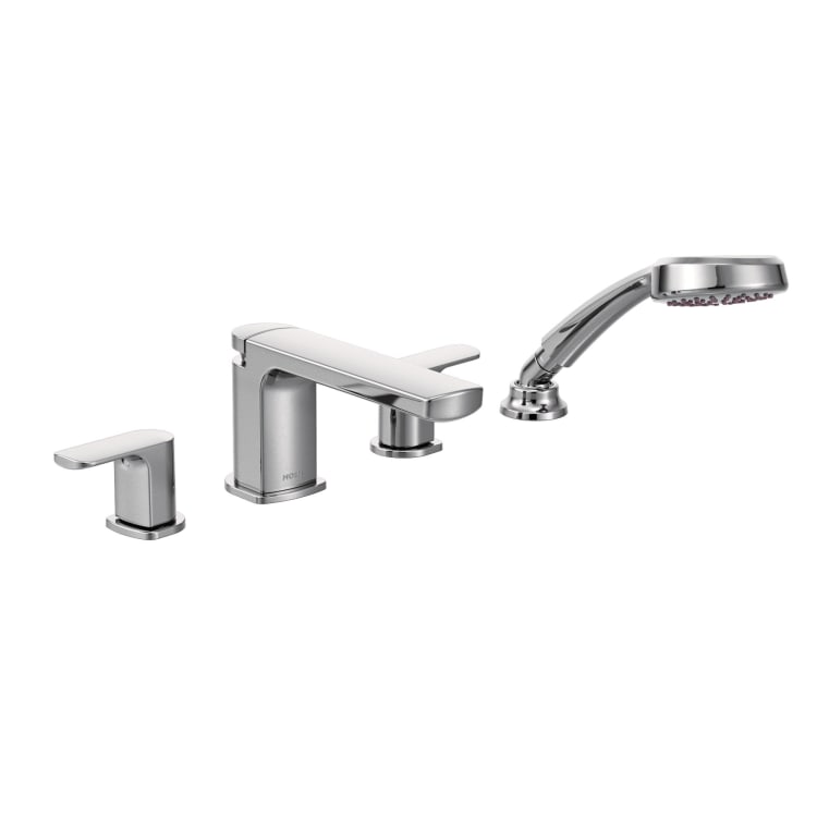 Moen® T936 Rizon™ Tub and Shower Faucet Trim, 1.75 gpm Flow Rate, 16 in Center, Polished Chrome, 2 Handles, Function: Traditional, Import
