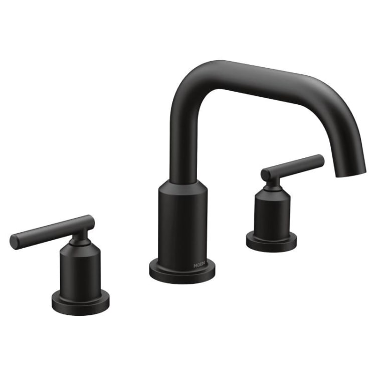 Moen® T961BL Gibson™ Roman Tub Faucet, 1.75 gpm Flow Rate, 10 in Center, Matte Black, 2 Handles, Domestic