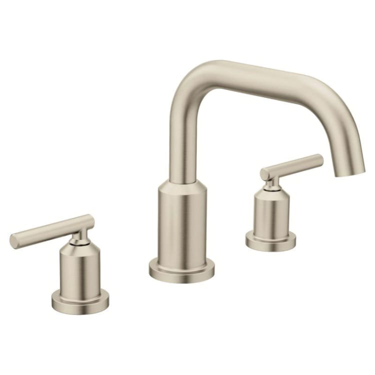 Moen® T961BN Gibson™ Roman Tub Faucet, 1.75 gpm Flow Rate, 10 in Center, Brushed Nickel, 2 Handles, Domestic