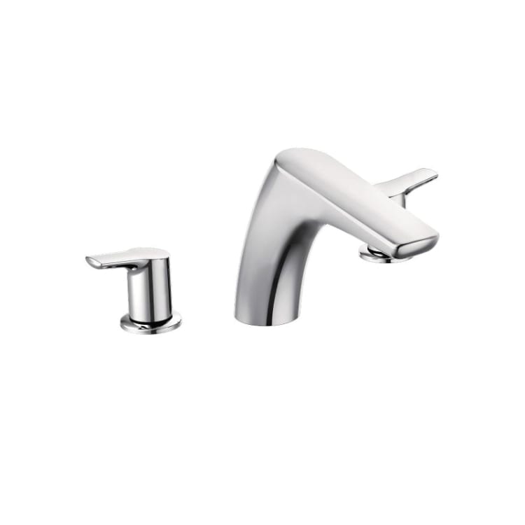 Moen® T986 Method™ Roman Tub Faucet, 10 in Center, Polished Chrome, 2 Handles, Function: Traditional, Domestic