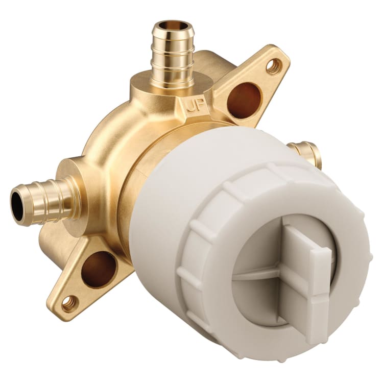 Moen® M-Pact™ M-Core™ U130X 3-Port Rough-In Valve, 1/2 in PEX Inlet x 1/2 in PEX Outlet, 200 psi Air/300 psi Water Pressure, Brass Body, Domestic