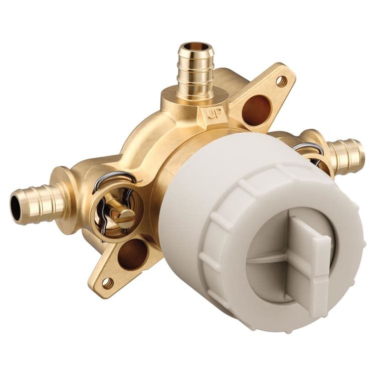 Moen® M-Pact™ M-Core™ U130XS 3-Port Rough-In Valve, 1/2 in PEX Inlet x 1/2 in PEX Outlet, 200 psi Air/300 psi Water Pressure, Brass Body, Domestic