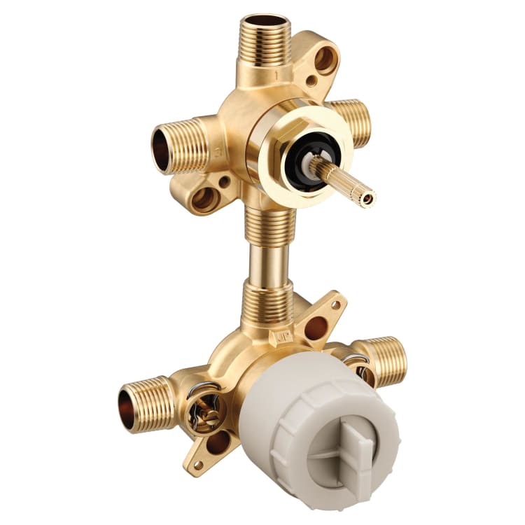 Moen® M-Pact™ M-Core™ U232CIS 3-Port 2/3 Independent Function Transfer Valve, 1/2 in CC/IPS Inlet x 1/2 in CC/IPS Outlet, 200 psi Air/300 psi Water Pressure, Brass Body, Domestic