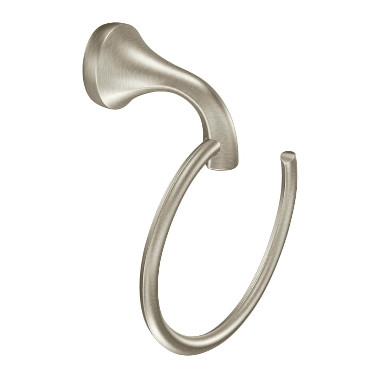 Moen® YB2886BN Hand Towel Ring, Eva®, 7.074 in Ring, 3.42 in OAD x 7.64 in OAH, Brushed Nickel, Import