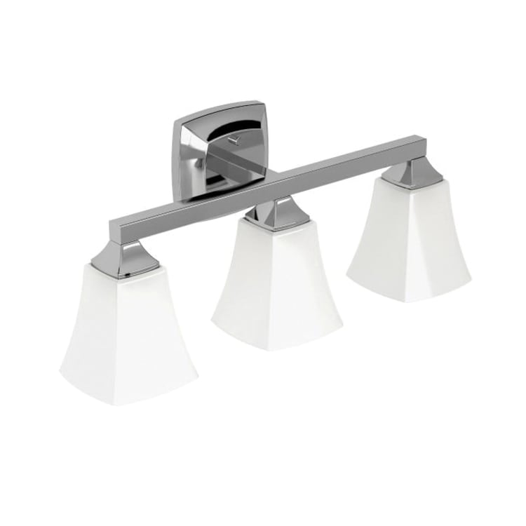 Moen® YB5163CH Reversible 3-Globe Bath Light, Voss™, 110 VAC, Polished Chrome, Import