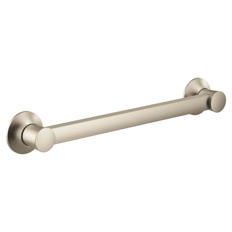 Moen® YG0324BN Flara™ Designer Grab Bar, 1-1/4 in Dia x 24 in L, Brushed Nickel, Stainless Steel, Import