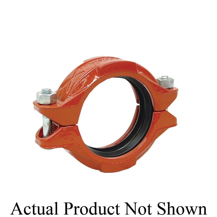 Gruvlok® Rigidlok® 0390101889 FIG 7401 Pipe Coupling With Grade "EP" EPDM Gasket, 10 in Nominal, Grooved End Style, Ductile Iron, Galvanized, Domestic