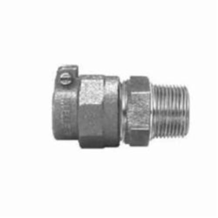 Mueller Co P-15428N 2 Straight Coupling, 2 in Nominal, Pack Joint x MNPT End Style, Copper