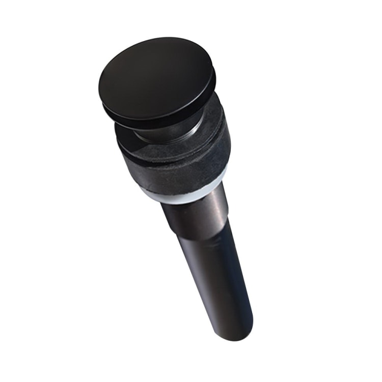 Native Trails DR130-MB Push-To-Seal Dome Drain, 1-1/2 in Nominal, Matte Black, Metal Drain