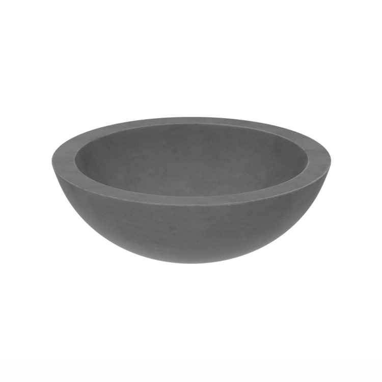 Native Trails NSL1705-S Vessel Bathroom Sink, NativeStone® Morro, Round Shape, 17 in OD x 5 in H, Natural Jute Fiber/Concrete, Slate, Import