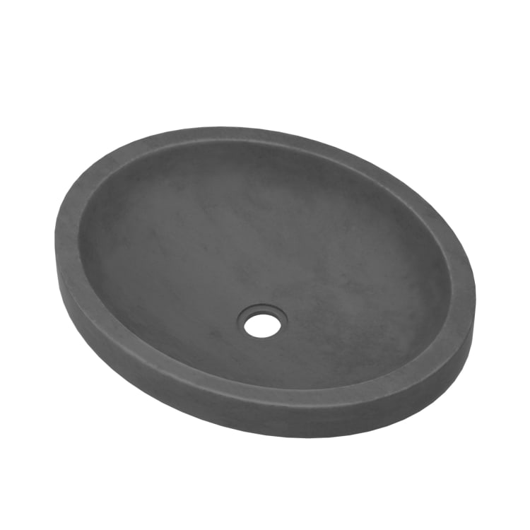 Native Trails NSL1916-S Bathroom Sink, NativeStone® Tolosa, Oval Shape, 19 in L x 16 in W x 4-3/4 in H, Drop-In/Under Mount, Natural Jute Fiber/Concrete, Slate, Import