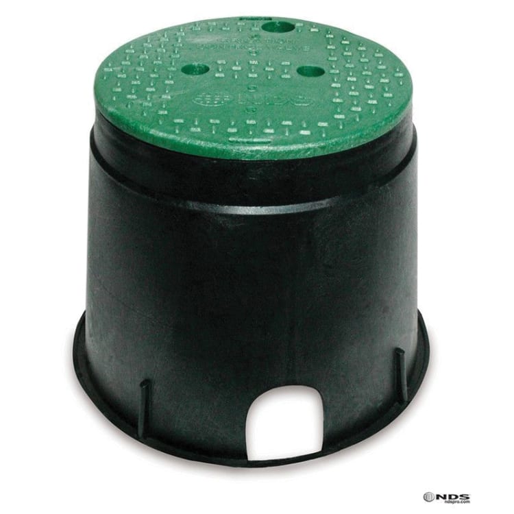 NDS® 111BC Standard Valve Box and Cover, 12-7/8 in L x 11-5/8 in H, Plastic