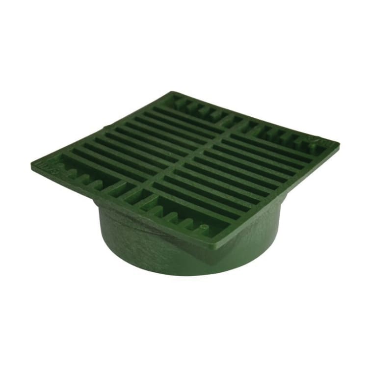 NDS® 772 Heel-Proof Grate With UV Inhibitor, 41.6 gpm at 1/2 in Head Flow Rate, 6 in Pipe, Squared Shape, Domestic