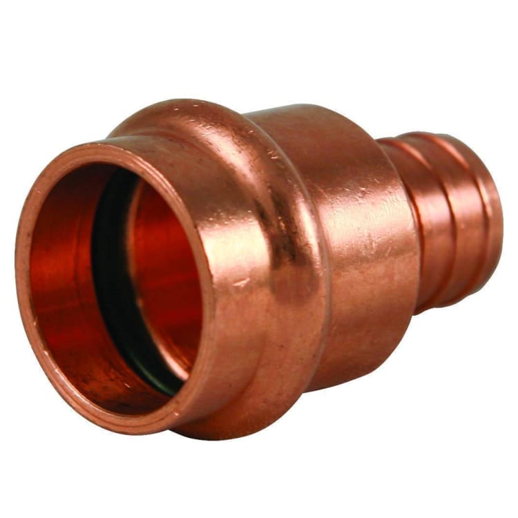 NIBCO® Press System® 9035050PC PC604-P Adapter, 3/4 in Nominal, PEX Press End Style, Wrot Copper, Domestic