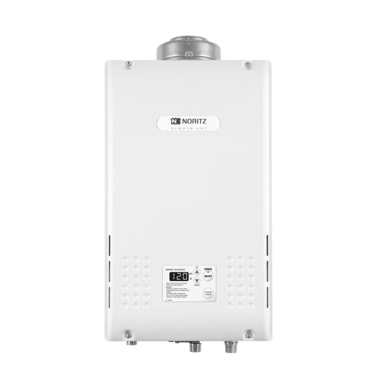 Noritz® NR981-DVC-NG Mid Efficiency Tankless Water Heater, Natural Gas Fuel, 16000 to 199900 Btu/hr Heating, Indoor/Outdoor: Indoor, 0.5 to 9.8 gpm, Concentric Direct Vent, 0.82, Commercial/Residential/Dual: Residential, Ultra Low NOx: No