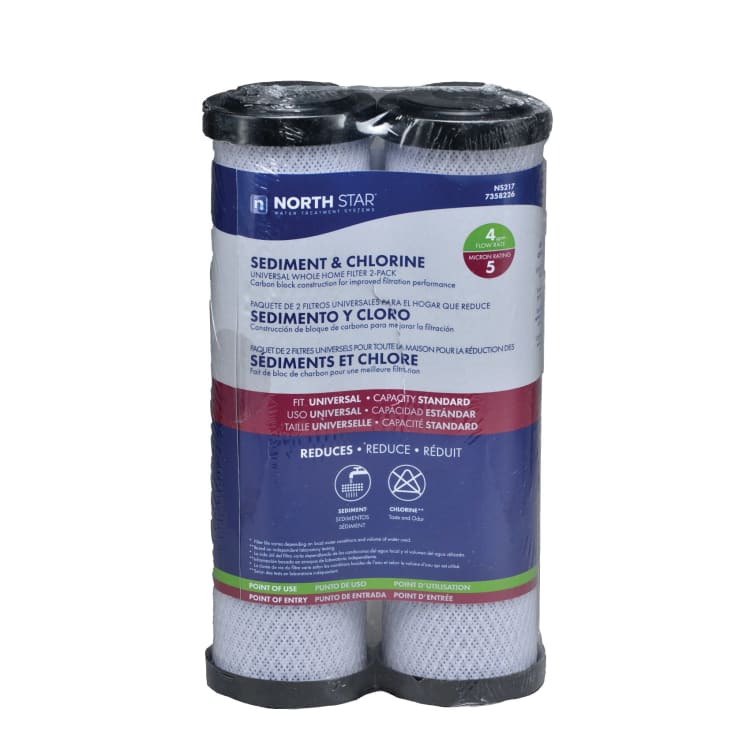 North Star® 7358226 Point-of-Entry Filter Cartridge, 10 in H, Carbon Block, Import