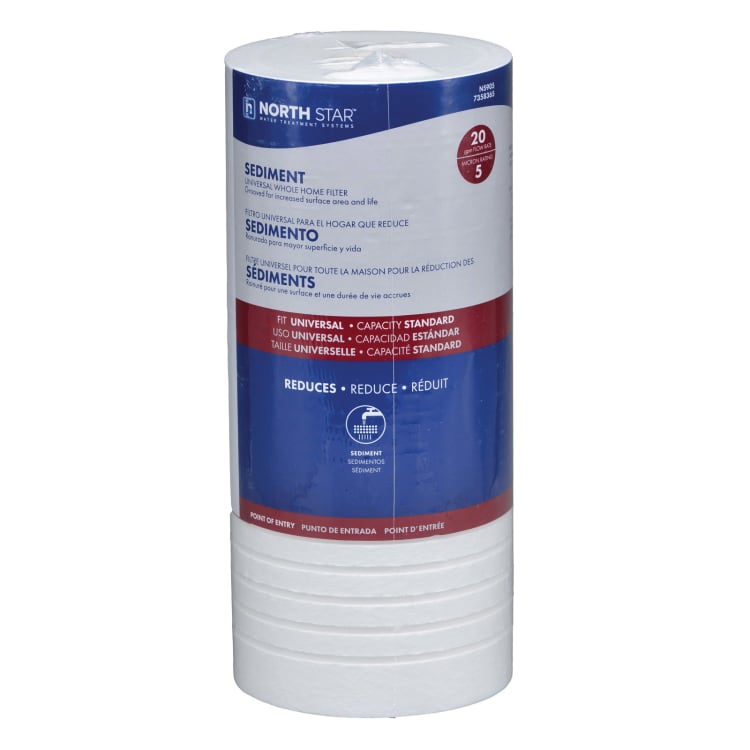 North Star® 7358365 Sediment Point-of-Entry Filter Cartridge, 10 in H, Import