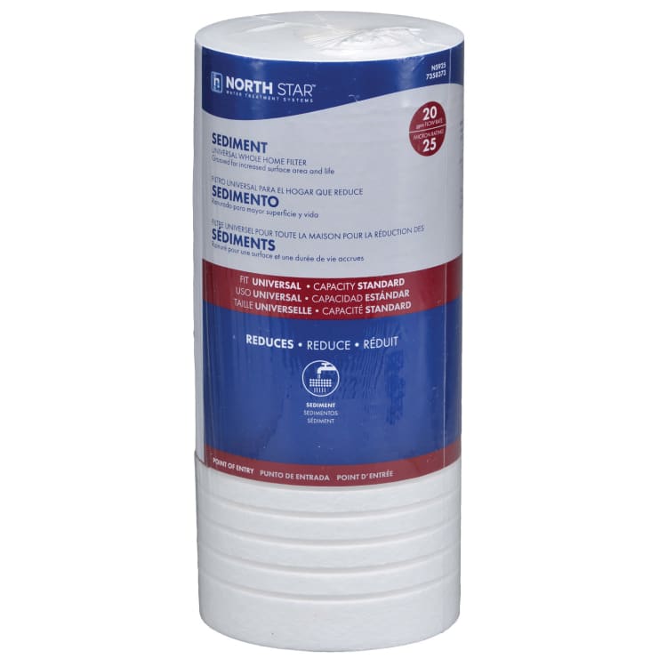 North Star® 7358373 Sediment Point-of-Entry Filter Cartridge, 10 in H, Import