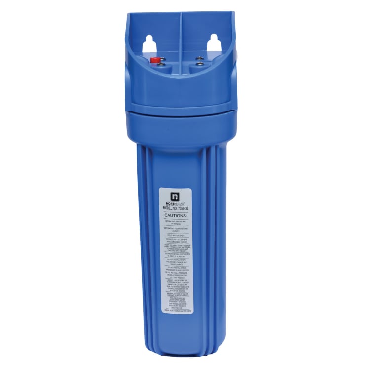 North Star® 7358438 Point-of-Entry Whole Home Water Filter Housing, 4-1/2 in Dia x 13-1/2 in H, 3/4 in FNPT Port, 100 deg F, Import