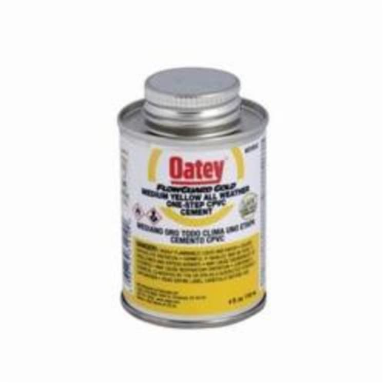 Oatey® FlowGuard Gold® 31910 1-Step All Weather CPVC Cement, 4 oz Can, Translucent Liquid, Yellow, 0.94