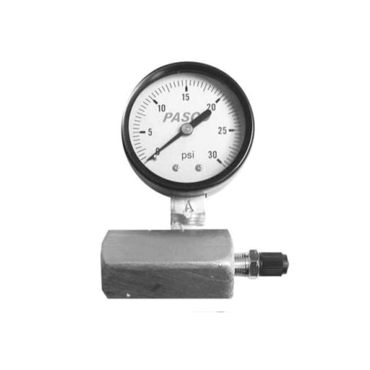 PASCO 1421 Air Test Gauge Assembly, 0 to 100 psi, 3/4 in FNPT Connection, 2 in Dial